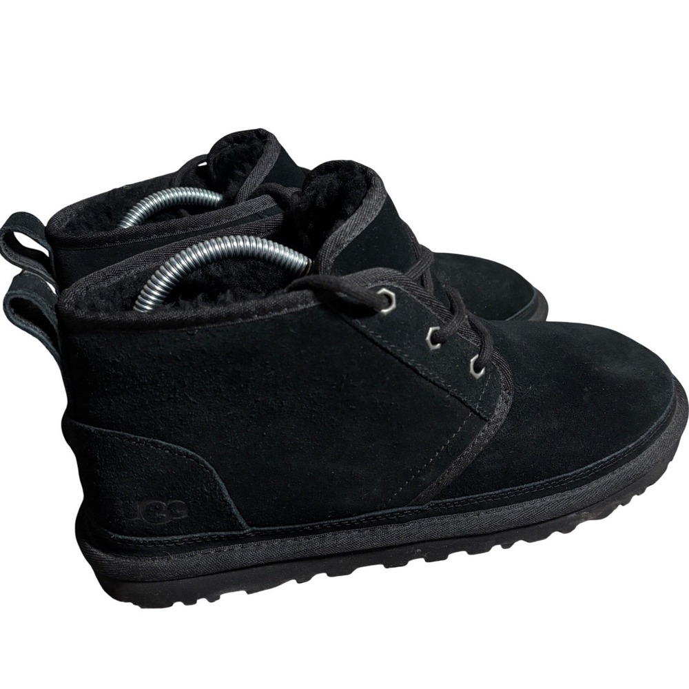 UGG Neumel Womens 10 Black Suede Lace Up Chukka Boots Whimsigoth Comfort Boho